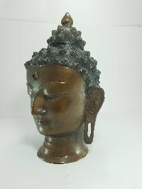 [old Stock] Statue Of Buddha Head [oxidized], [last Piece]