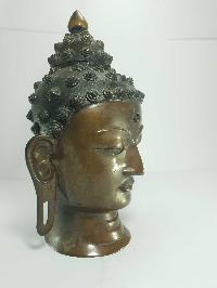 [old Stock] Statue Of Buddha Head [oxidized], [last Piece]