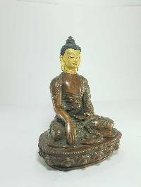 [old Stock] Statue Of Shakyamuni Buddha [oxidized], [painted Face], [last Piece]