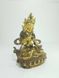 [old Stock] Statue Of Vajrasattva [partly Gold Plated], Painted Face, [last Piece]