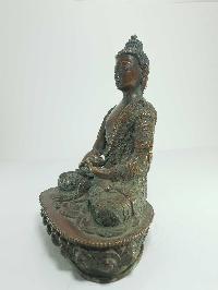 [old Stock] Statue Of Amitabha Buddha With Hand Carving [oxidized], [last Piece]