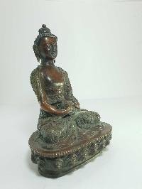 [old Stock] Statue Of Amitabha Buddha With Hand Carving [oxidized], [last Piece]