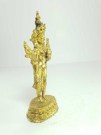 [old Stock] Statue Of Standing Green Tara [full Gold Plated], [last Piece]