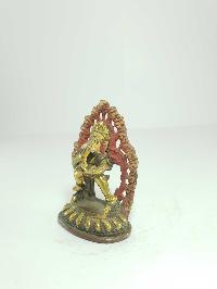 [old Stock] Statue Of Ganesh [partly Gold Plated], Painted Face, [last Piece]