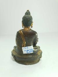 [old Stock] Statue Of Medicine Buddha [partly Gold Plated], Antique Finishing [last Piece]