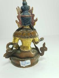 [old Stock] Buddhist Handmade Statue Of Vajrasattva [partly Gold Plated], Painted Face, [last Piece]