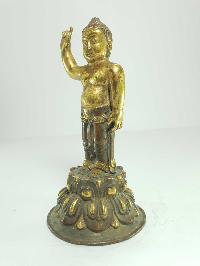 [old Stock] Statue Of Siddhartha Gautama, Baby Buddha [partly Gold Plated], [last Piece]