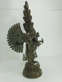 [old Stock] Statue Of Sahasrabhuja Avalokitesvara, 1000 Arms Lokeshvara [oxidized], [last Piece]