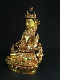 Statue Of Aparimita [full Gold Plated], [painted Face], Chepame, Amitayus