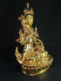 Statue Of Vajrasattva [full Gold Plated], [painted Face]