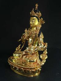 Statue Of Vajrasattva [full Gold Plated], [painted Face]