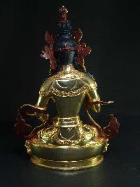 Statue Of Vajrasattva [full Gold Plated], [painted Face]