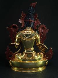 Statue Of Green Tara [full Gold Plated], [painted Face]