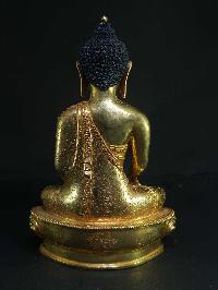 Statue Of Shakyamuni Buddha, [full Gold Plated], [painted Face]