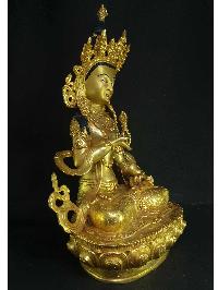 Statue Of Vajrasattva [full Fire Gold Plated], [painted Face]