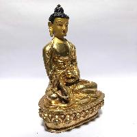 [monastery Quality] Statue Of Medicine Buddha, [full Gold Plated], [painted Face]