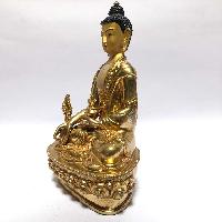 [monastery Quality] Statue Of Medicine Buddha, [full Gold Plated], [painted Face]