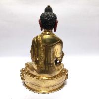 [monastery Quality] Statue Of Medicine Buddha, [full Gold Plated], [painted Face]