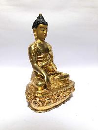 [monastery Quality] Statue Of Shakyamuni Buddha, [full Gold Plated], [painted Face]