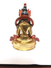 [monastery Quality] Statue Of Amitabha Buddha, [full Gold Plated], [painted Face]