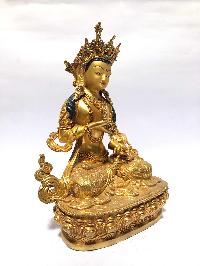 [monastery Quality] Statue Of Vajrasattva, [full Gold Plated], [painted Face]