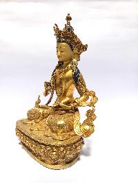 [monastery Quality] Statue Of Vajrasattva, [full Gold Plated], [painted Face]