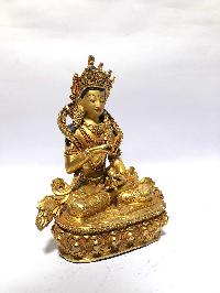 [monastery Quality] Statue Of Vajrasattva, [full Gold Plated], [painted Face]