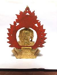 [monastery Quality] Statue Of Shakyamuni Buddha, [full Gold Plated], [painted Face]