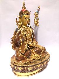 [monastery Quality] Buddhist Statue Of Padmasambhava [full Fire Gold Plated], [painted Face]