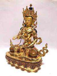 [monastery Quality] Buddhist Statue Of Vajrasattva [full Fire Gold Plated], [painted Face]