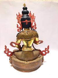 [monastery Quality] Buddhist Statue Of Vajrasattva [full Fire Gold Plated], [painted Face]