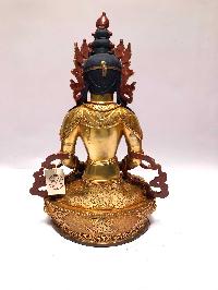 [monastery Quality] Buddhist Statue Of Aparimita [full Fire Gold Plated], [painted Face], Chepame, Amitayus