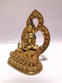 [monastery Quality] Buddhist Statue Of Aparimita [full Fire Gold Plated], [painted Face], Chepame, Amitayus