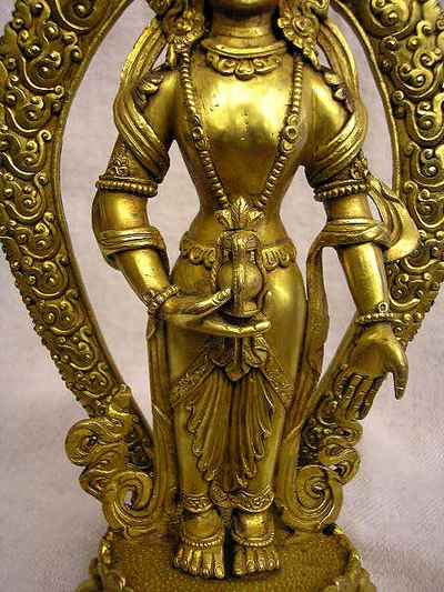 Aparimita, Buddhist Handmade Statue, Chepame, Amitayus, Full Gold Plated, [sold]