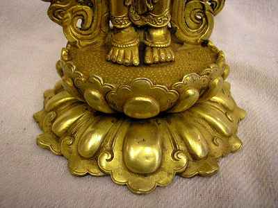 Aparimita, Buddhist Handmade Statue, Chepame, Amitayus, Full Gold Plated, [sold]