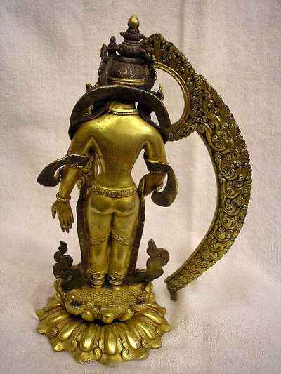 Aparimita, Buddhist Handmade Statue, Chepame, Amitayus, Full Gold Plated, [sold]