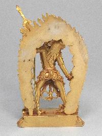 Nepali Small Statue Of Vajrayogini, [full Gold Plated]