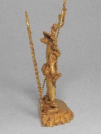 Nepali Small Statue Of Vajrayogini, [full Gold Plated]