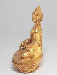 Nepali Small Statue Of Shakyamuni Buddha, [full Gold Plated]