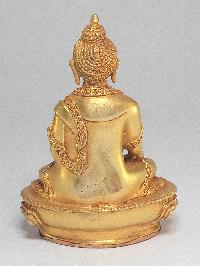 Nepali Small Statue Of Shakyamuni Buddha, [full Gold Plated]