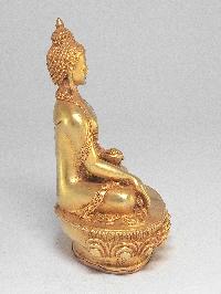 Nepali Small Statue Of Shakyamuni Buddha, [full Gold Plated]