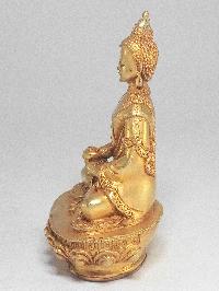 Nepali Small Statue Of Amitabha Buddha, [full Gold Plated]