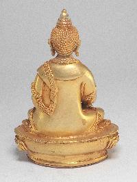 Nepali Small Statue Of Amitabha Buddha, [full Gold Plated]