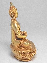 Nepali Small Statue Of Amitabha Buddha, [full Gold Plated]