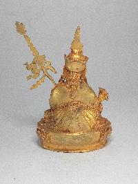 Nepali Small Statue Of Padmasambhava [full Gold Plated]