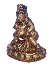 [hq], Museum Copy Statue Of Black Jambhala, [full Gold Plated]