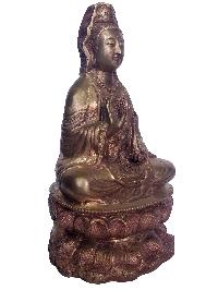 [rare Find] Statue Of Japanese Gunyin, Avalokitesvara, [glossy, Without Patina Finishing]