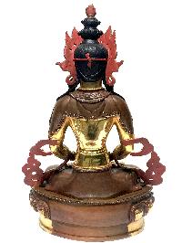 [monastery Quality] Statue Of Aparimita, Amitayus, Chepame [fire Full Gold Plated], With [painted Face]