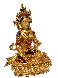 [monastery Quality] Statue Of Tara, [fire Full Gold Plated], With [painted Face]