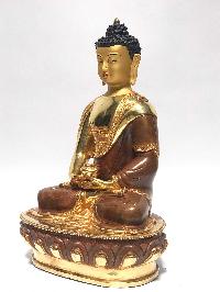 [monastery Quality] Statue Of Amitabha Buddha, [partly Gold Plated], With [painted Face]